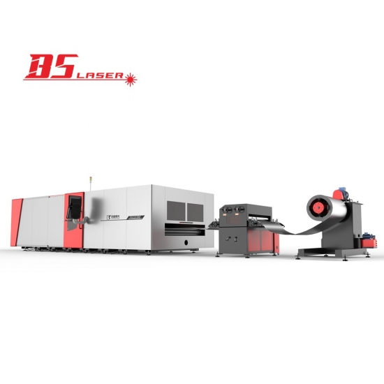 laser cutting machine, rolled coil steel laser,fiber laser cutter,batch production, auto feeding levelling straightening, full cover laser machine, galvanized steel