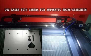 Co2 Laser With Camera Monitoring for automatic Edges Searching 